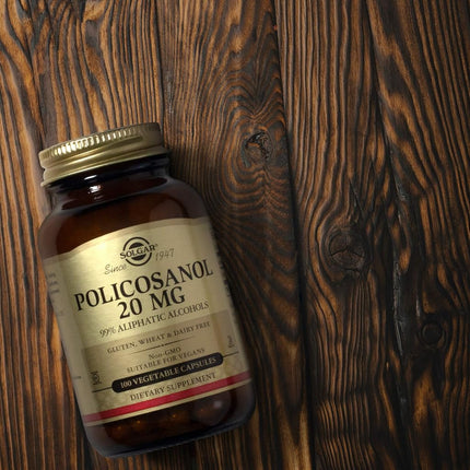 Solgar - Policosanol 20 mg Vegetable Capsules 100 Count