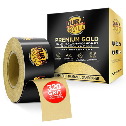 Dura-Gold Premium 320 Grit Gold PSA Longboard Sand
