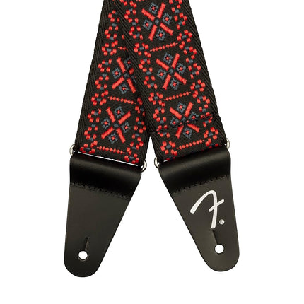 Fender Pasadena Woven Guitar Strap - LATTICE RED