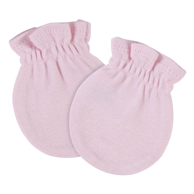 Gerber baby-girls 8-pack and 12-pack No Scratch Mittens, Light Pink, 0-3 Months (8-pack)