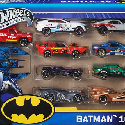 Hot Wheels Toy Cars, Batman-Themed 10-Pack, Set of