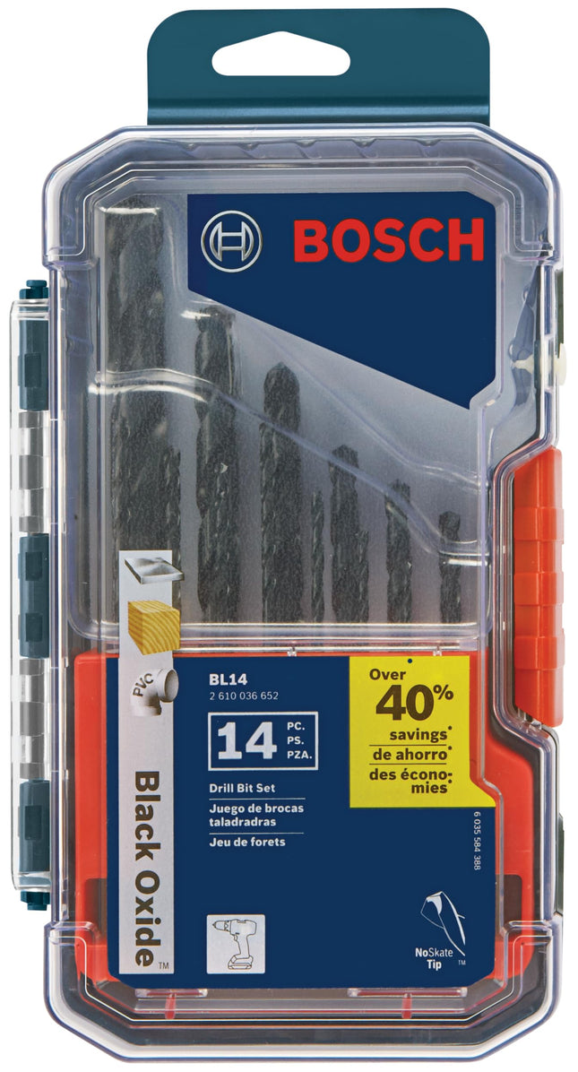 BOSCH BL14 14-Piece Assorted Set Three-Flat Shank 