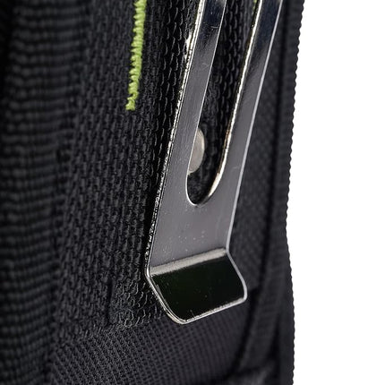 AWP Organizer Tool Pouch | 7 Pockets & Loops for Tool Organization | Heavy-Duty Metal Belt Clip Attachment (4 Pack)