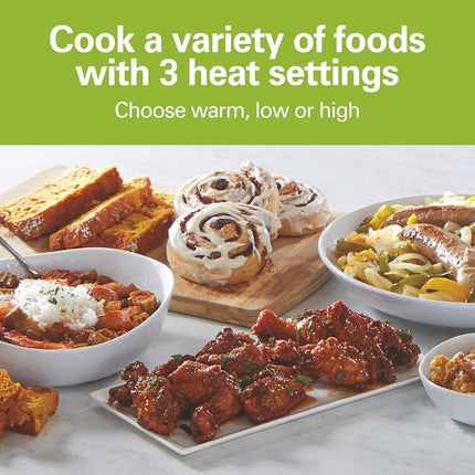 Hamilton Beach 4 Quart Programmable Slow Cooker, Silver,33443