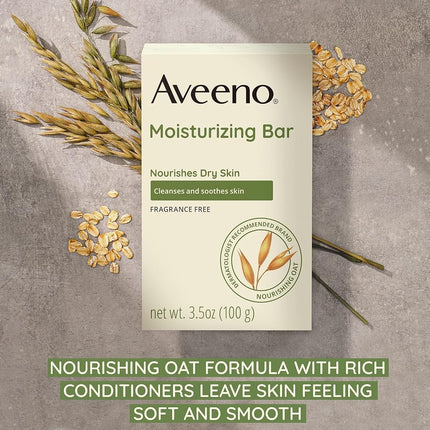 Aveeno Moisturizing Face Cleansing Bar Soap - Fragrance Free - 3.5 oz