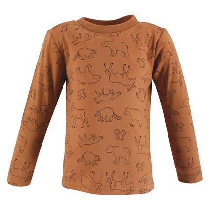 Hudson Baby T-shirts à manches longues pour bébés, Aventure Animale, 5T