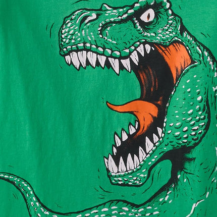 The Children's Place Boys' Short Sleeve Graphic T-Shirt 2-Pack, Camo Dino/Robo Dino Head/Dino 3-Pack, Medium