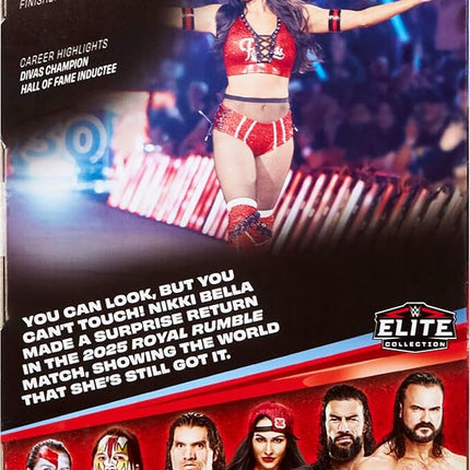 Mattel WWE Elite Action Figure & Accessories, Series #123 Set, 6-inch Collectible Nikki Bella with 25 Articulation Points & Swappable Hands