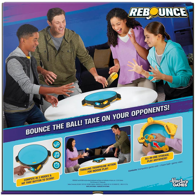 Rebounce Game | Indoor and Outdoor Electronic Action Game for Kids, Teens, and Adults | Ages 8+ | 2 to 6 Players | 10 Mins. | Family Travel Games
