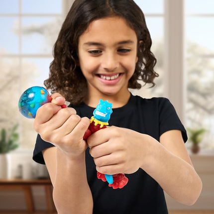 Heroes of Goo Jit Zu Smash Strikers Versus Pack: Squishy Tyro vs. Stretchy Rock Jaw. Sensory-Filled Figures with Smashing fist Weapons. Stretch Them up to 3X Their Size. Collect Them All!
