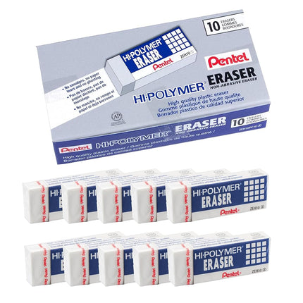 Pentel Hi-Polymer Block Eraser, Super XL White, 1-Pk (ZEH99BP)