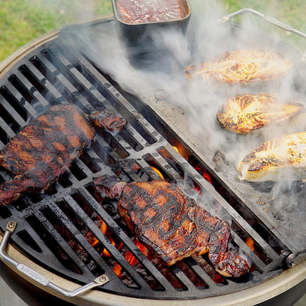 Cuisinart CHA-830 Cleanburn Fire Pit Griddle & Grill 2-in-1 Cooking Top, Pre-Seasoned Cast Iron