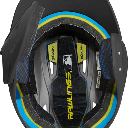 Rawlings Adjust Baseball Batting Helmet Adjustable Baseball Helmet Matt Mach 1 Tone 2022 with ADJEXT LHB, Senior, Matte Black, Unisex, SR (6 7/8-7 5/8)