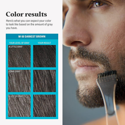 Just For Men Mustache and Beard Brush-In Color Gel, Darkest Brown (Pack of 3, Packaging May Vary)