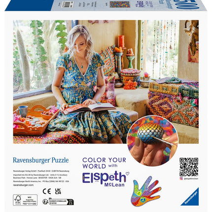 Ravensburger Color Your World Series: Happy Beads 500 Piece Jigsaw Puzzle for Adults - 80695 - Handcrafted Tooling, Made in Germany, Every Piece Fits Together Perfectly
