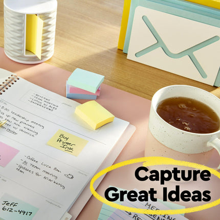 3M R335YW Post-It Notas Pop-Up Rayadas, 76 x 76 mm, Amarillas, Bloc de 100 hojas, Paquete de 6