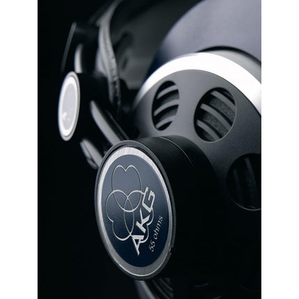 AKG K240 MKII Professional Semi-Open Over-Ear Studio Headphones, Self Adjusting Headband, High Performance Design, 3mm and 1/4" adapters - Black and Blue