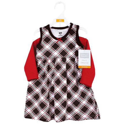 Cardigan et robe matelassés taille unique pour bébés Hudson, motif botanique d'automne, 6-9 mois