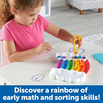 Learning Resources Rainbow Sorting Set, 37-Piece, Fine Motor Skills, Sorting, Patterning, Addition Skills, Toddler Learning Toys, Baby Toddler Toys, Learning and Education Toys, Sensory Tray, Ages 3+