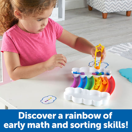 Learning Resources Rainbow Sorting Set, 37-Piece, Fine Motor Skills, Sorting, Patterning, Addition Skills, Toddler Learning Toys, Baby Toddler Toys, Learning and Education Toys, Sensory Tray, Ages 3+