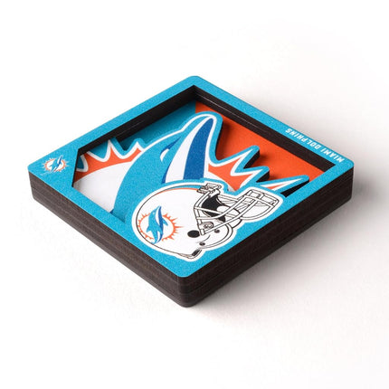 YouTheFan NFL Miami Dolphins 3D Logo Series Magnets