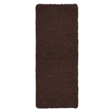 Bedford Home Memory Foam Shag Bath Mat 2-Feet by 5-Feet, Chocolate