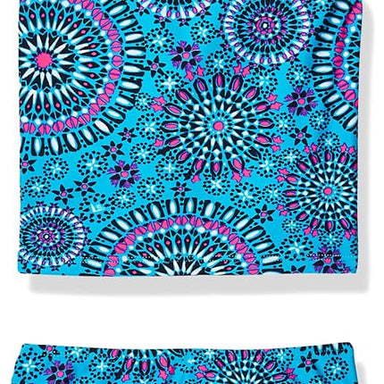 Kanu Surf Girls' Melanie Beach Sport 2-pc Banded Tankini Swimsuit, Melanie Aqua, 6