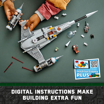 LEGO Star Wars: Le Livre de Boba Fett Le Chasseur N-1 du Mandalorien 75325 – Kit de construction ; jouet amusant à construire pour les enfants créatifs de 9 ans et plus, incluant 4 personnages populaires (412 pièces)