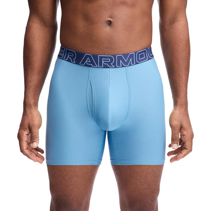 Under Armour Men's Multi-Pack Standard Tech 6" Inseam Boxer Brief, Blue Smoke, 3XL