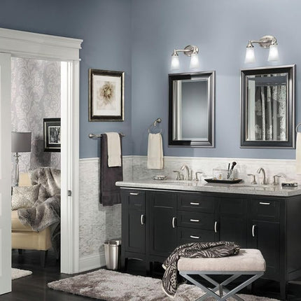 Moen Eva Brushed Nickel Single Post Open Hand Towel Ring, Towel Holder for Bathroom, YB2886BN