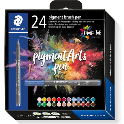 STAEDTLER 371 C24-1 Pigment Arts Brush Pen - Assor