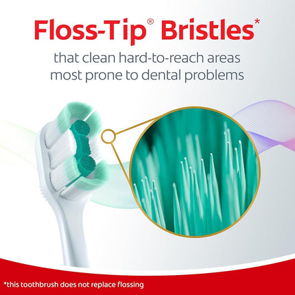 Colgate Total Active Prevention Foaming Clean Soft Toothbrushes, Soft Bristle Toothbrush Pack for Plaque Removal, Helps Reach Deeper Along The Gumline and Between Teeth, White, 2 Pack