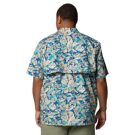 Columbia Men's Trollers Best Short Sleeve Shirt, Blue Echo Wild Caught, Medium
