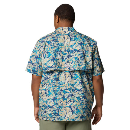 Columbia Men's Trollers Best Short Sleeve Shirt, Blue Echo Wild Caught, Medium