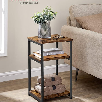 Vasagle LET273B01 Storage Shelf Side Table, Vintage Brown