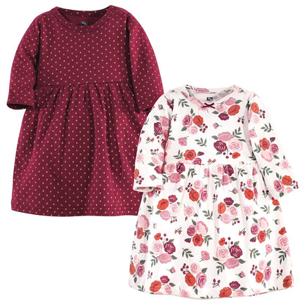 Hudson Baby Baby Girls' Cotton Dresses, Fall Floral, 5T