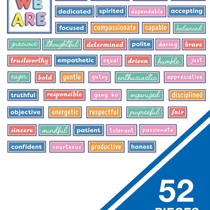 Carson Dellosa We Stick Together 52-Piece Pre-Punched Motivational Bulletin Board Set, 50 Positive Sayings and Reproducible Activity for Kids, Bulletin Board, White Board, Cork Board, Classroom Décor