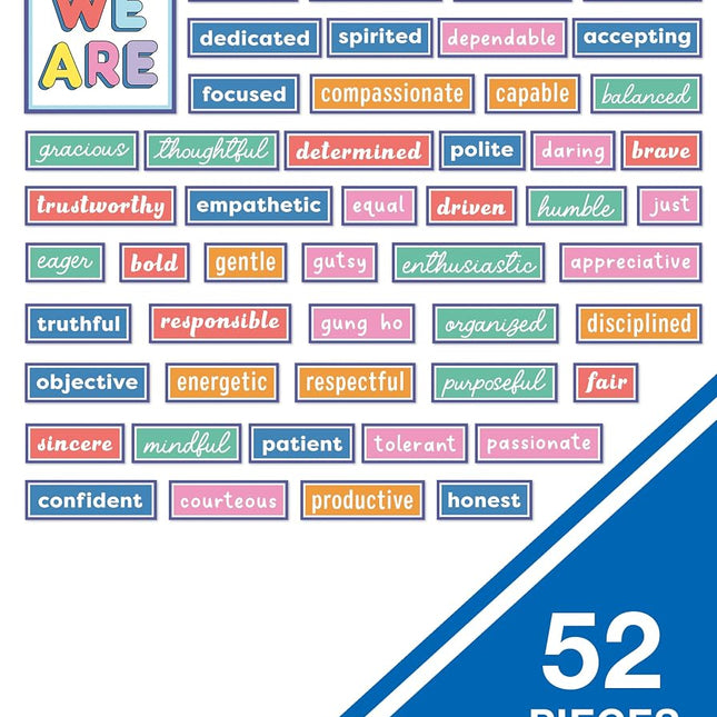 Carson Dellosa We Stick Together 52-Piece Pre-Punched Motivational Bulletin Board Set, 50 Positive Sayings and Reproducible Activity for Kids, Bulletin Board, White Board, Cork Board, Classroom Décor