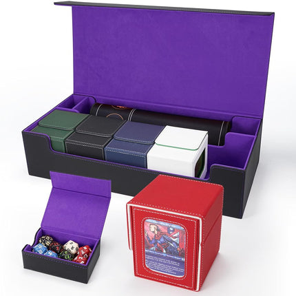 AFIING MTG Deck Box 6 In1 with MTG Playma,Premium 