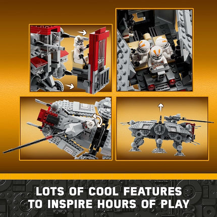 LEGO Star Wars AT-TE Walker - Poseable Building Toy - Revenge of the Sith Set - Gift for Kids w/ 3 212th Clone Troopers, Dwarf Spider & Battle Droid Figures - 75337