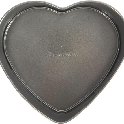MasterClass 22.5 cm Heart Shaped Cake Tin with Loose Base, Springform Clasp & PFOA Non Stick Coating, Robust 1 mm Carbon Steel, 9 Inch Pan