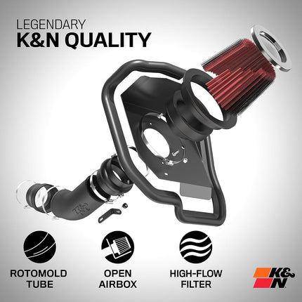 K&N 57-0656 Kit de admisión de alto rendimiento lavable y reutilizable para automóvil