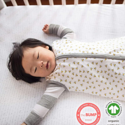 Burt's Bees Baby Essential Organic Cotton Fitted Crib Sheet, Breathable for Boy Girl Standard Crib & Toddler Mattresses