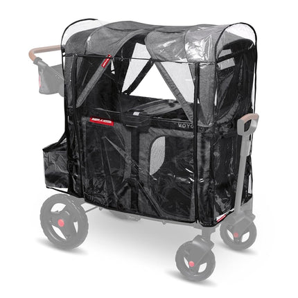 Radio Flyer Voya Stroller Wagon Accessory, Rain Cover with Bag, Stroller Rain Cover for 2 Seater High Sides Wagon
