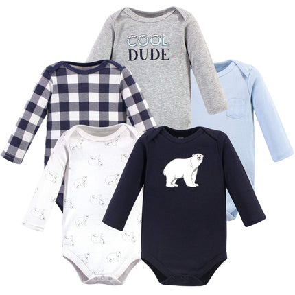 Hudson Baby unisex-baby Cotton Long-sleeve Bodysui