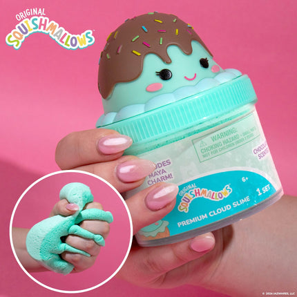 Squishmallow Original Maya La Nube de Slime Premium con Aroma a Chocolate, Recuerdos de Fiesta para Niños de 8 a 12 Años, Juguetes para Niñas de 8 a 10 Años, Kit de Slime para Niñas de 8 a 12 Años, Slime para Niños