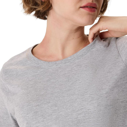 Hanes Women's Perfect-T Short Sleeve Cotton Crewneck T-Shirt, Light Steel, XXL
