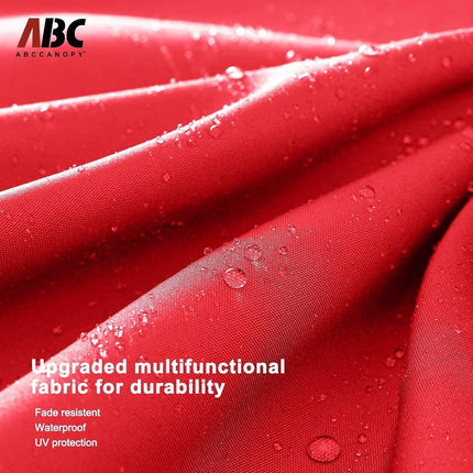 ABCCANOPY 10FT Patio Umbrella Outdoor 8 Ribs Table Umbrella(Red)