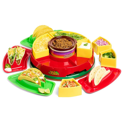 Nostalgia Taco Tuesday Heated Lazy Susan Taco Bar 