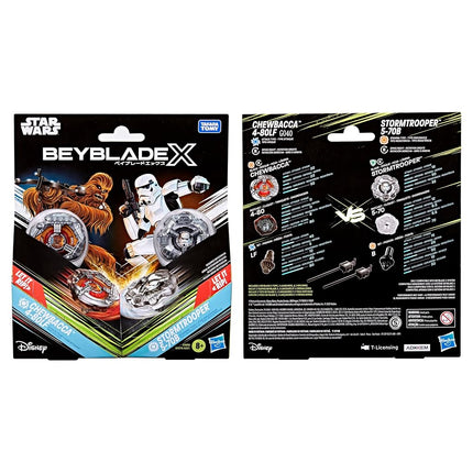 Hasbro Beyblade X and Star Wars Collab, Chewbacca 4-80LF vs. Stormtrooper 5-70B
